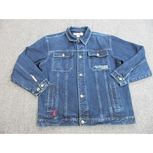 Vintage Southpole Denim‎ Jacket Mens Large Blue Trucker Authentic Collection 90s